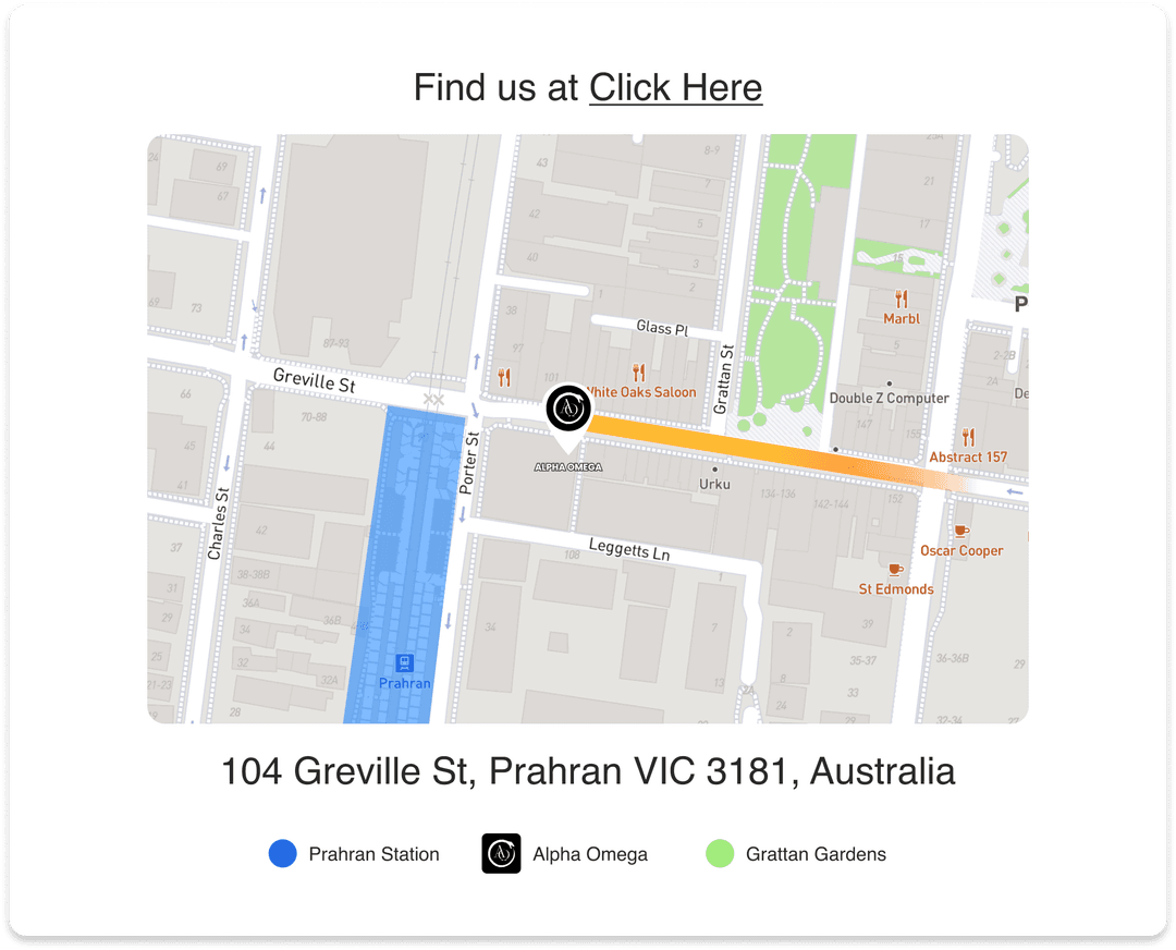 Alpha Omega on the map